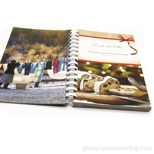 Custom Hardcover Book Printing customized spiral bound cookbook recipe book printing Supplier